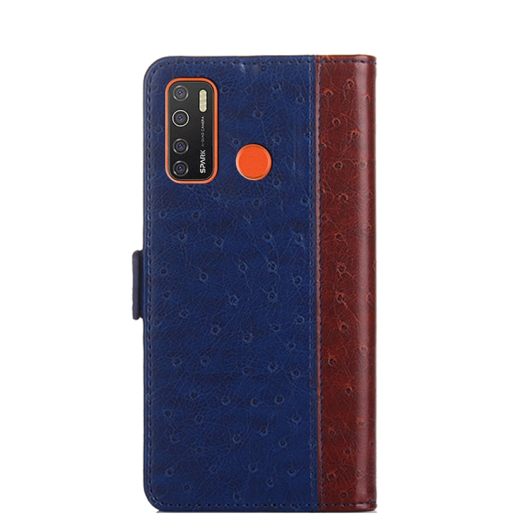 For Tecno Camon 15 / Camon 15 Air / Spark 5 / Spark 5 Pro Ostrich Texture Flip Leather Phone Case