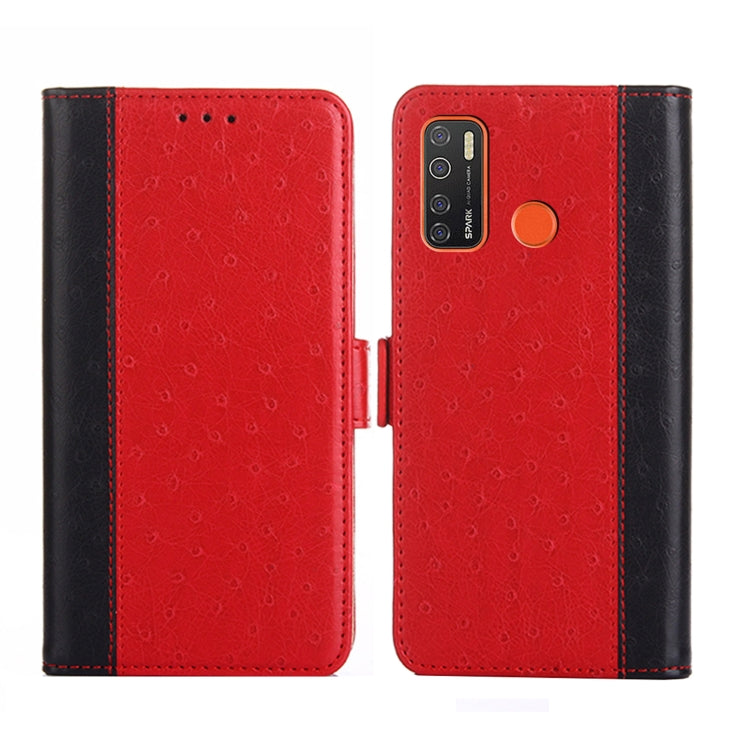 For Tecno Camon 15 / Camon 15 Air / Spark 5 / Spark 5 Pro Ostrich Texture Flip Leather Phone Case