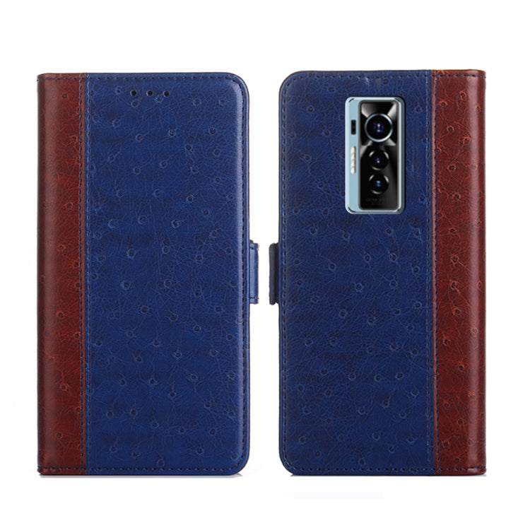For Tecno Phantom X Ostrich Texture Flip Leather Phone Case