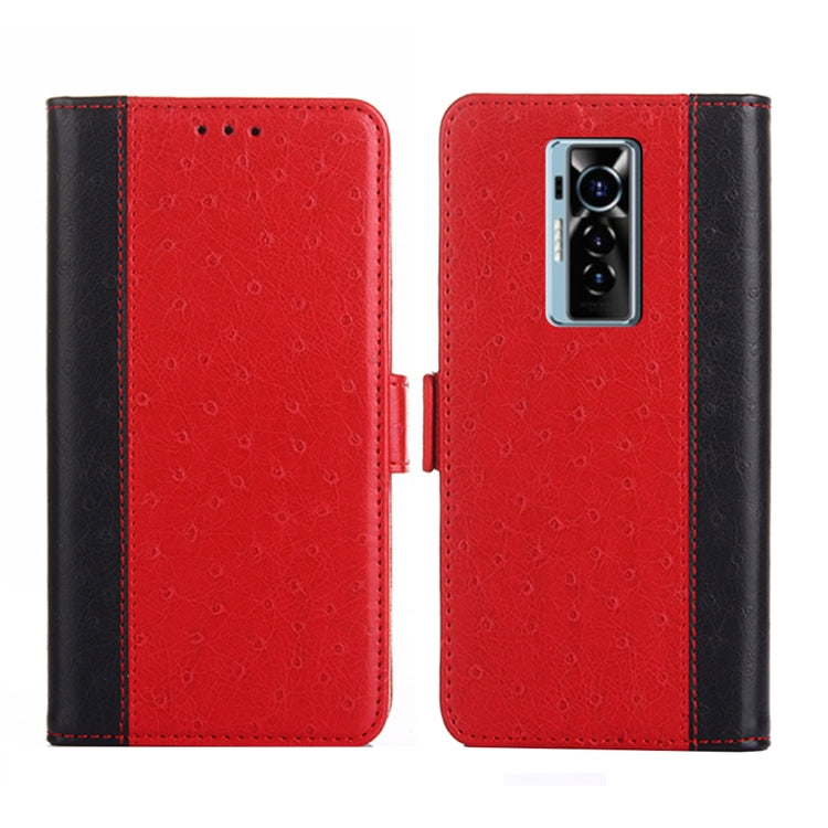 For Tecno Phantom X Ostrich Texture Flip Leather Phone Case