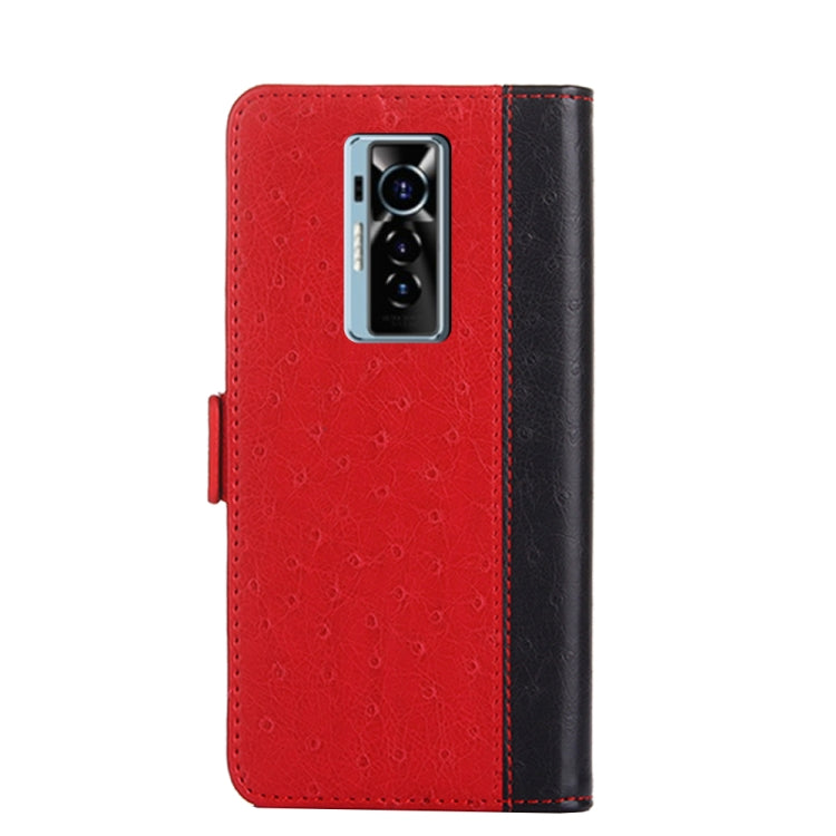 For Tecno Phantom X Ostrich Texture Flip Leather Phone Case