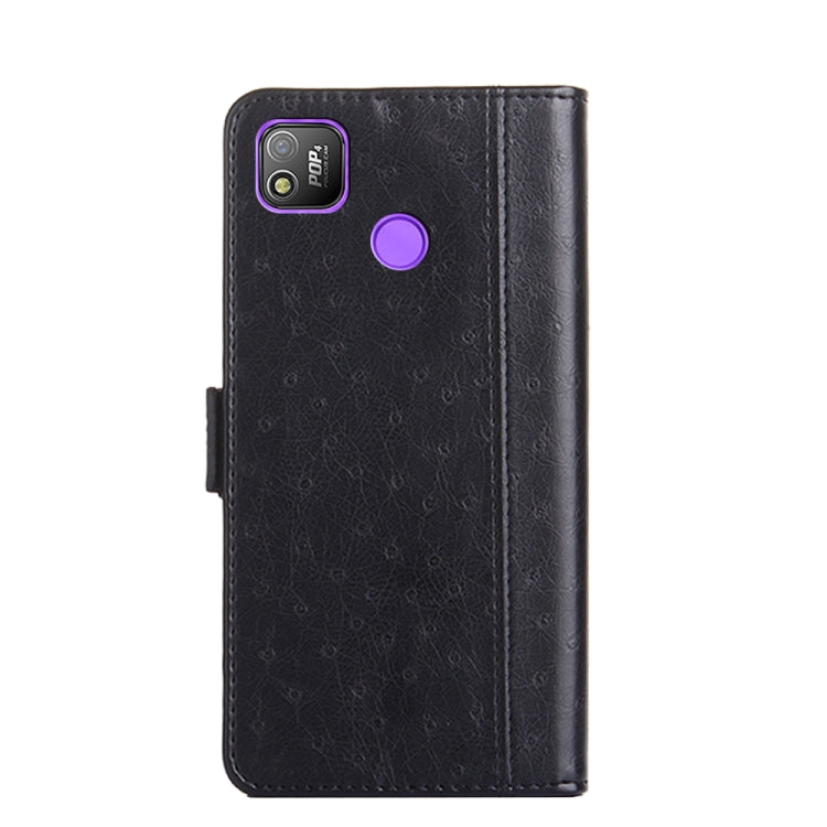 For Tecno Pop 4 Ostrich Texture Flip Leather Phone Case
