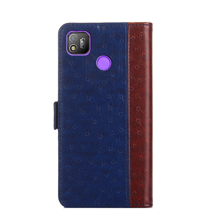 For Tecno Pop 4 Ostrich Texture Flip Leather Phone Case