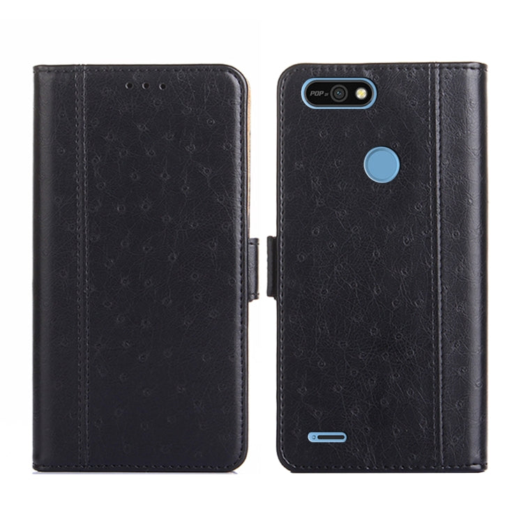 For Tecno Pop 2 / Pop 2 F / Pop 2 Pro / Pop 2 Power / Itel P13 Ostrich Texture Flip Leather Phone Case
