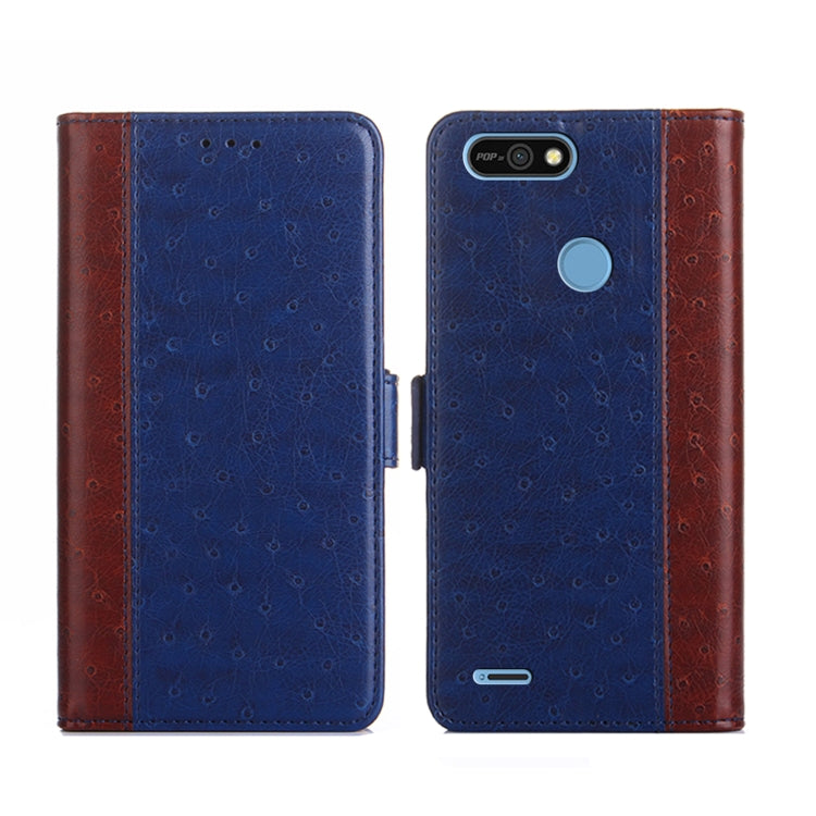 For Tecno Pop 2 / Pop 2 F / Pop 2 Pro / Pop 2 Power / Itel P13 Ostrich Texture Flip Leather Phone Case