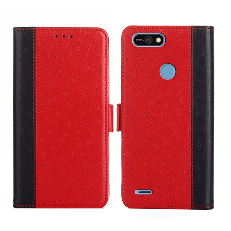For Tecno Pop 2 / Pop 2 F / Pop 2 Pro / Pop 2 Power / Itel P13 Ostrich Texture Flip Leather Phone Case