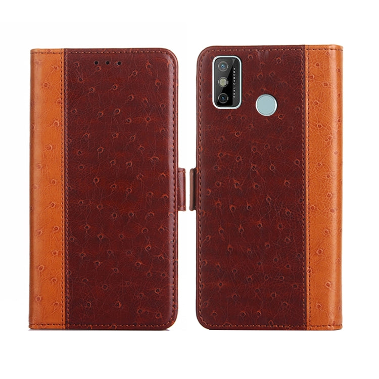For Tecno Spark 6 Go Ostrich Texture Flip Leather Phone Case