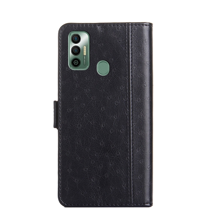 For Tecno Spark 7 Ostrich Texture Flip Leather Phone Case