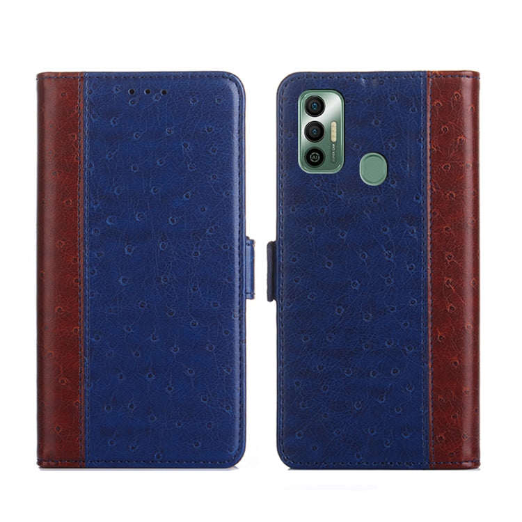 For Tecno Spark 7 Ostrich Texture Flip Leather Phone Case