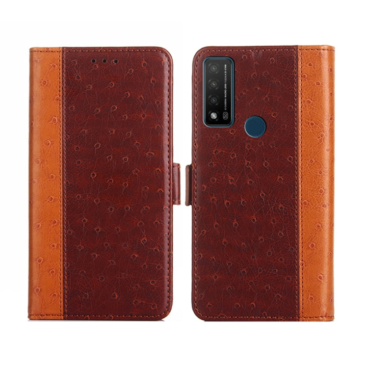 For TCL 20 R 5G / Bremen / 20 AX 5G Ostrich Texture Flip Leather Phone Case
