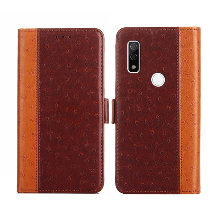 For Fujitsu Arrows WE-F-51B Ostrich Texture Flip Leather Phone Case