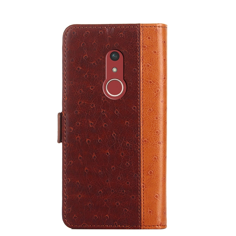 For Fujitsu Arrows Be4 Plus-F-41B Ostrich Texture Flip Leather Phone Case