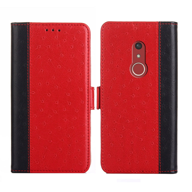 For Fujitsu Arrows Be4 Plus-F-41B Ostrich Texture Flip Leather Phone Case