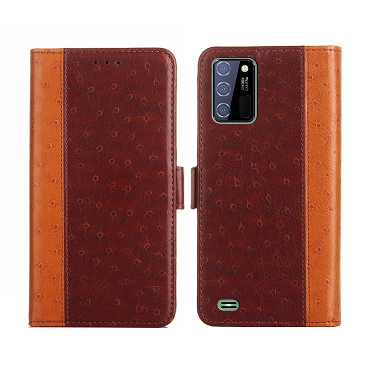 For OUKITEL C25 Ostrich Texture Flip Leather Phone Case
