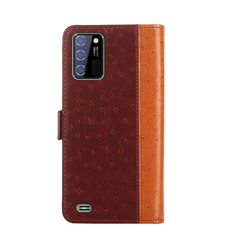 For OUKITEL C25 Ostrich Texture Flip Leather Phone Case