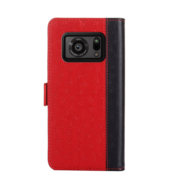 For Sharp Aquos R6 Ostrich Texture Flip Leather Phone Case
