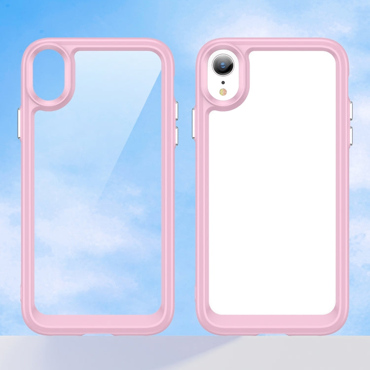 For iPhone XR Colorful Series Acrylic + TPU Phone Case