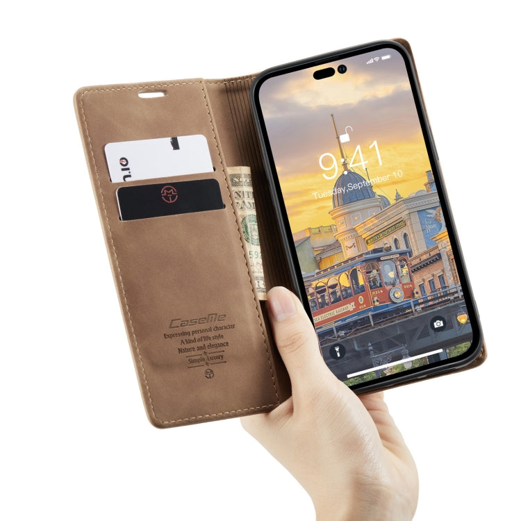 For iPhone 14 Pro Max CaseMe-013 Multifunctional Retro Frosted Leather Phone Case