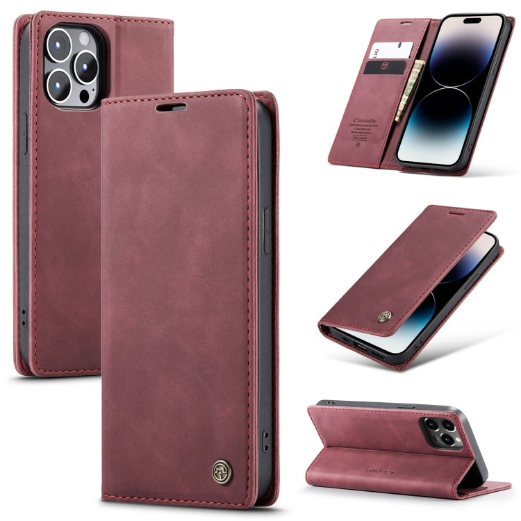 For iPhone 14 Pro Max CaseMe-013 Multifunctional Retro Frosted Leather Phone Case