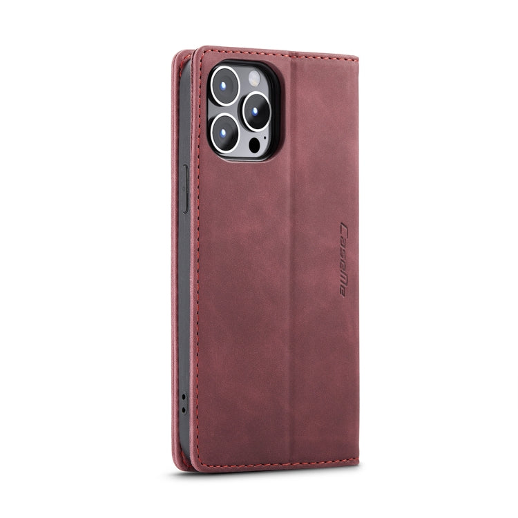 For iPhone 14 Pro Max CaseMe-013 Multifunctional Retro Frosted Leather Phone Case