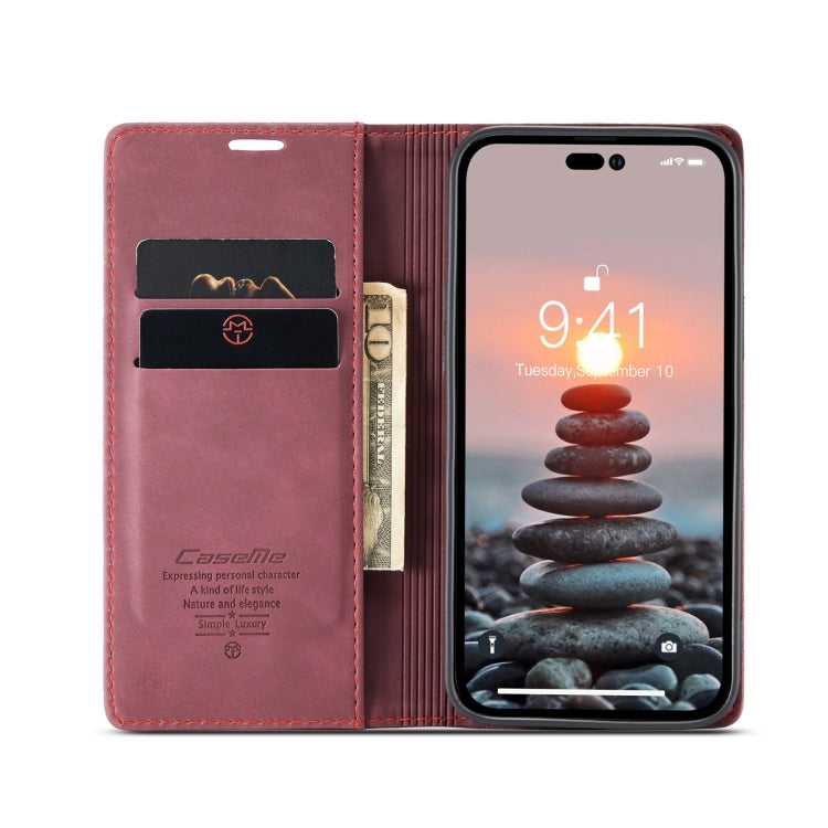 For iPhone 14 Pro Max CaseMe-013 Multifunctional Retro Frosted Leather Phone Case