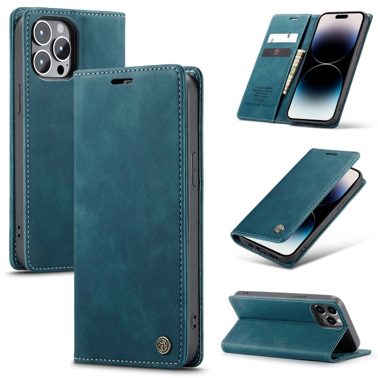 For iPhone 14 Pro Max CaseMe-013 Multifunctional Retro Frosted Leather Phone Case