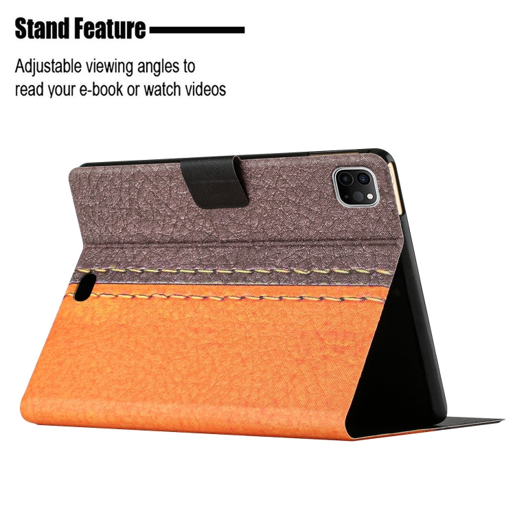 For iPad Pro 11 2020 Stitching Solid Color Smart Leather Tablet Case