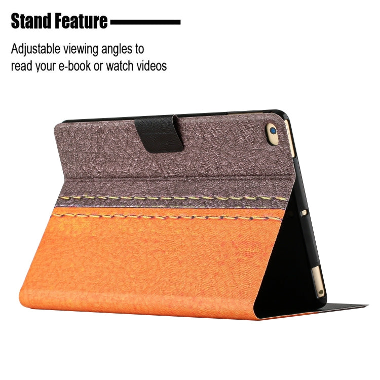 Stitching Solid Color Smart Leather Tablet Case For iPad Air / Air 2 / 9.7 2018 / 2017