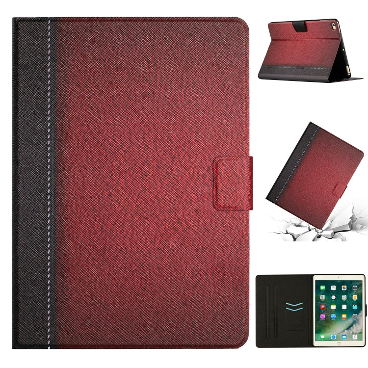 Stitching Solid Color Smart Leather Tablet Case For iPad Air / Air 2 / 9.7 2018 / 2017