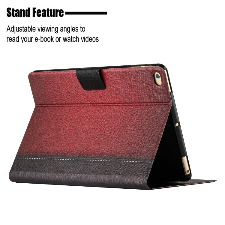 Stitching Solid Color Smart Leather Tablet Case For iPad Air / Air 2 / 9.7 2018 / 2017
