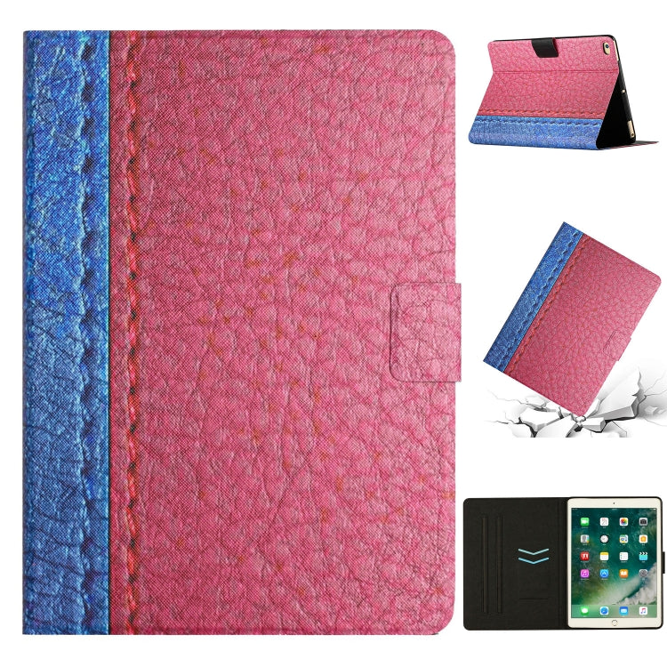 Stitching Solid Color Smart Leather Tablet Case For iPad Air / Air 2 / 9.7 2018 / 2017