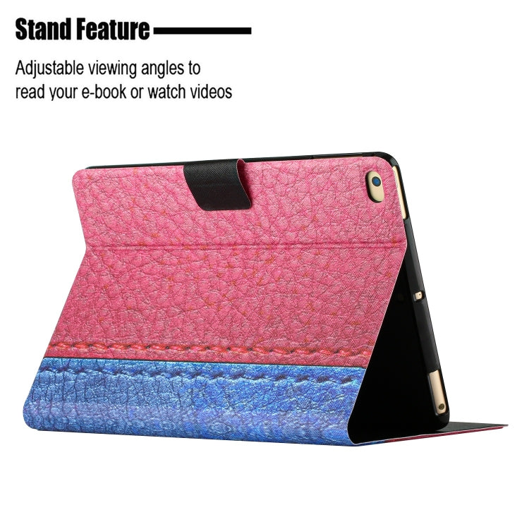Stitching Solid Color Smart Leather Tablet Case For iPad Air / Air 2 / 9.7 2018 / 2017