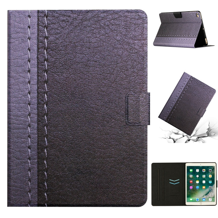 Stitching Solid Color Smart Leather Tablet Case For iPad Air / Air 2 / 9.7 2018 / 2017