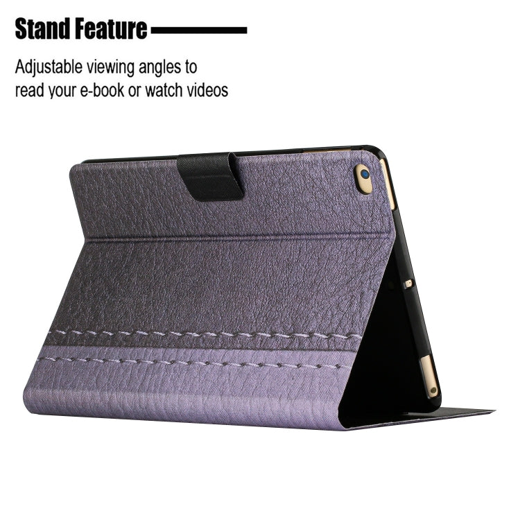Stitching Solid Color Smart Leather Tablet Case For iPad Air / Air 2 / 9.7 2018 / 2017