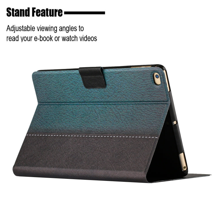 Stitching Solid Color Smart Leather Tablet Case For iPad Air / Air 2 / 9.7 2018 / 2017