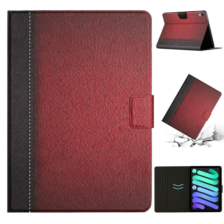 For iPad mini 6 Stitching Solid Color Smart Leather Tablet Case