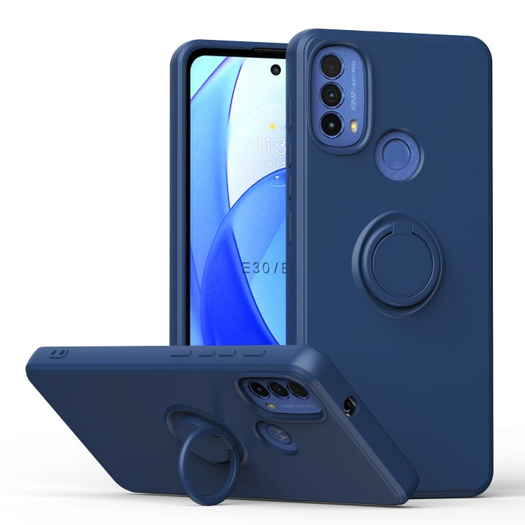 For Motorola Moto E30/E40 Ring Kickstand Silicone Phone Case