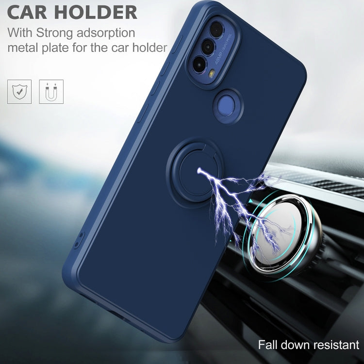 For Motorola Moto E30/E40 Ring Kickstand Silicone Phone Case