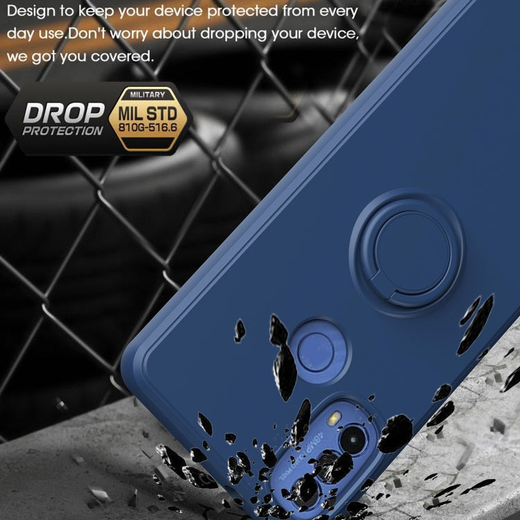 For Motorola Moto E30/E40 Ring Kickstand Silicone Phone Case