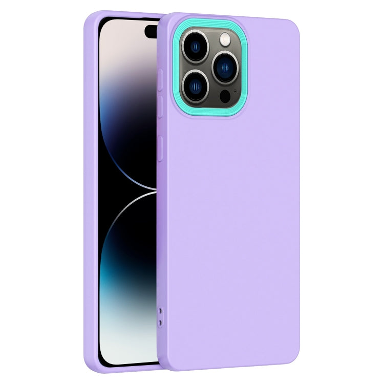 For iPhone 14 Pro Max Eagle Eye Lens Oily Feel TPU + PC Phone Case
