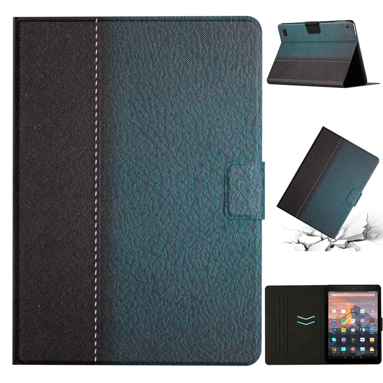 For Amazon Kindle Fire HD 7 2019/2017/2015 Stitching Solid Color Smart Leather Tablet Case