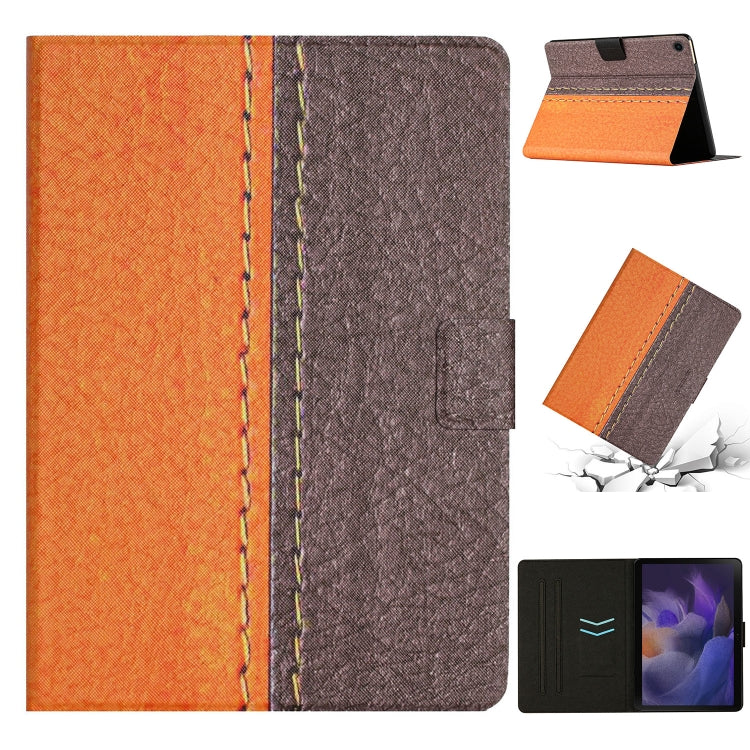 For Samsung Galaxy Tab A8 Stitching Solid Color Smart Leather Tablet Case