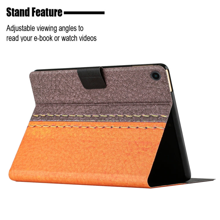 For Samsung Galaxy Tab A8 Stitching Solid Color Smart Leather Tablet Case