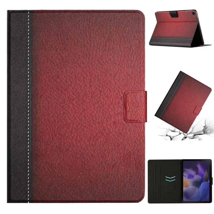 For Samsung Galaxy Tab A8 Stitching Solid Color Smart Leather Tablet Case