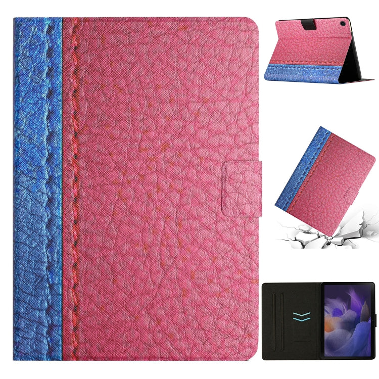 For Samsung Galaxy Tab A8 Stitching Solid Color Smart Leather Tablet Case