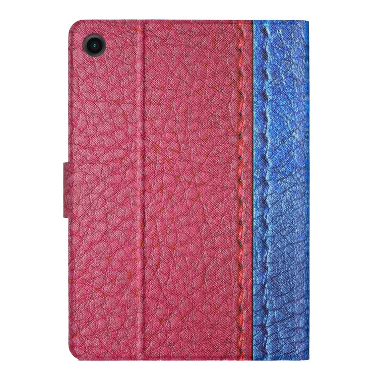 For Samsung Galaxy Tab A8 Stitching Solid Color Smart Leather Tablet Case