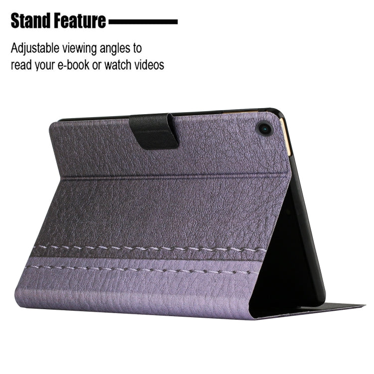 For Samsung Galaxy Tab A8 Stitching Solid Color Smart Leather Tablet Case