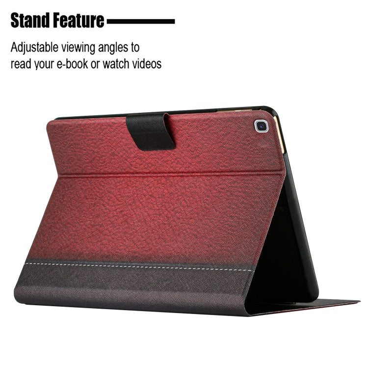 For Samsung Galaxy Tab A7 Lite T220 Stitching Solid Color Smart Leather Tablet Case