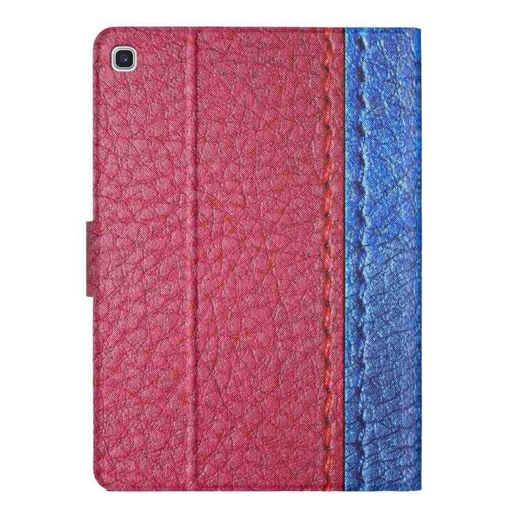 For Samsung Galaxy Tab A7 Lite T220 Stitching Solid Color Smart Leather Tablet Case
