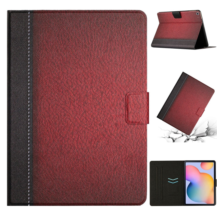 For Samsung Galaxy Tab A7 10.4 2020 T500 Stitching Solid Color Smart Leather Tablet Case